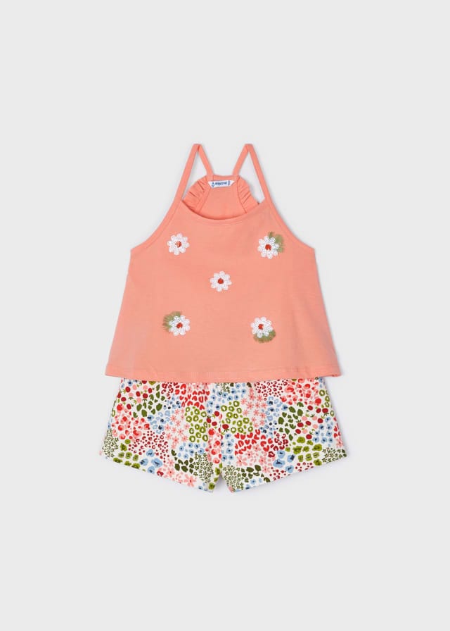 Mayoral girls 2 piece appliques Short set - 3219