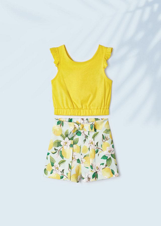 Mayoral Girls Floral Short Set Summer- 3214