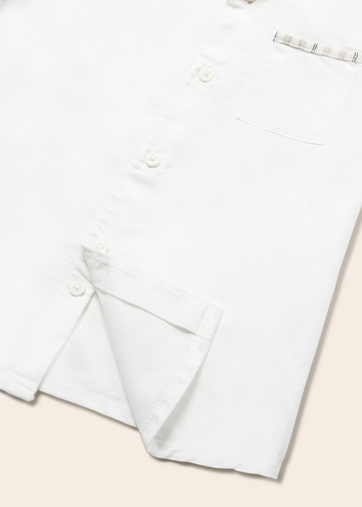 Mayoral Boys Ivory And Beige Linen Smart Short Set 1295