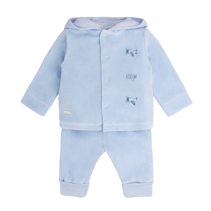 Blues Baby 3 Piece Airoplane Velour Set  - BB0170