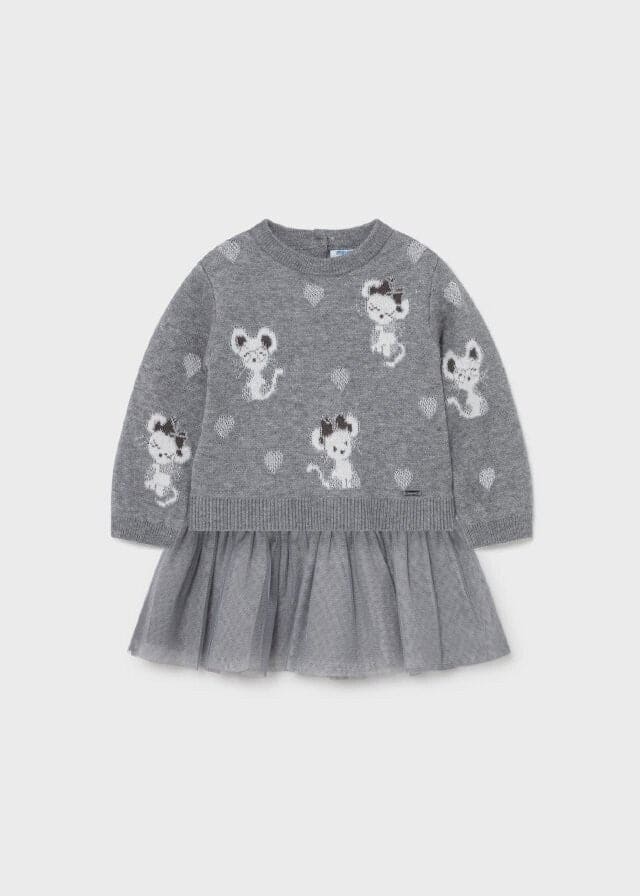 Mayoral Cute Girls Knitted Two Piece Dress Set 2923