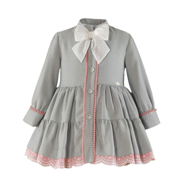 Miranda Grey & Pink Dog Tooth Dress - 267 V