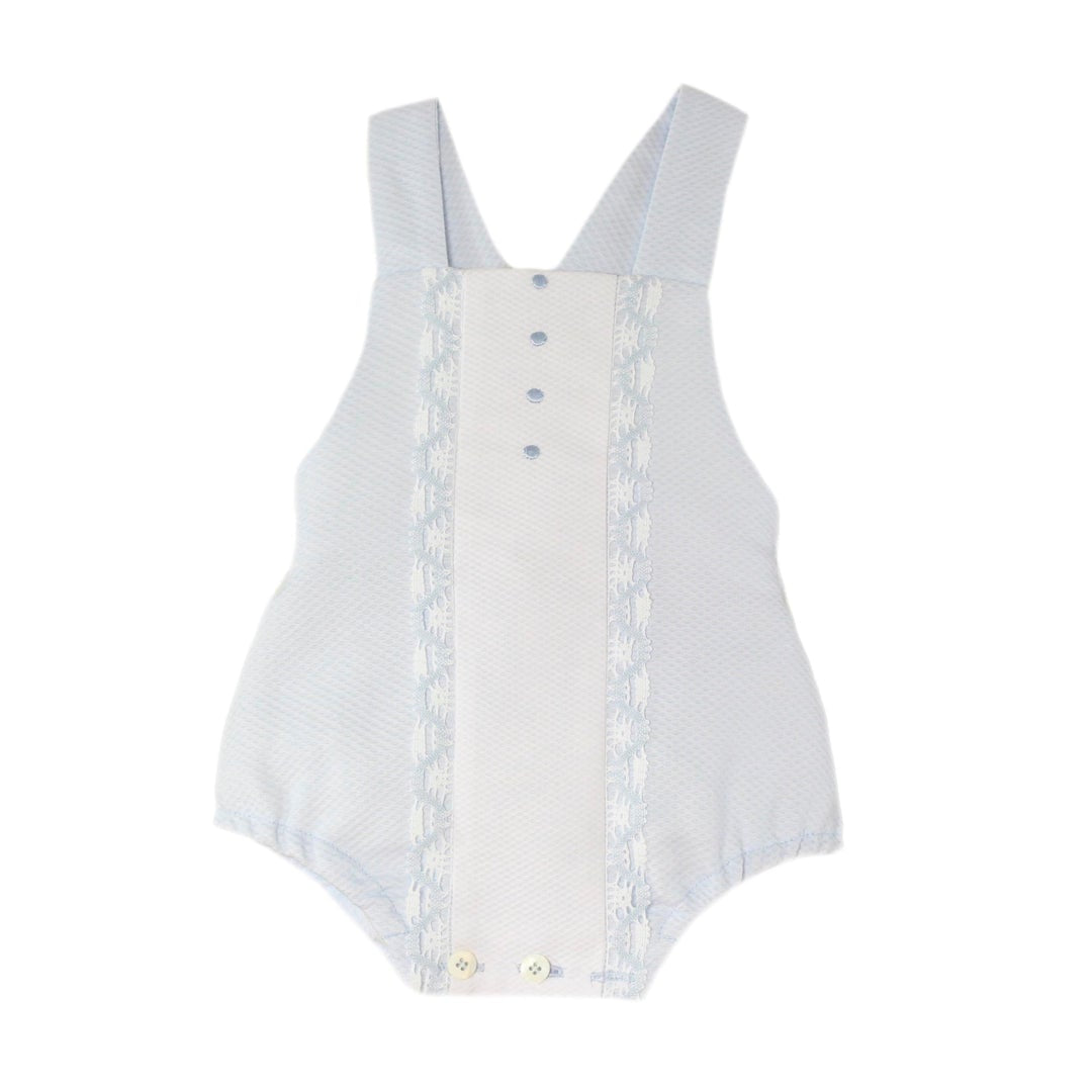 Beige & Sky Blue Polo Romper – Deolinda SS26 In Stock Now
