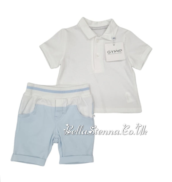 GYMP - Gorgeous Young Misters & Princesses White Polo T-shirt & Shorts Set