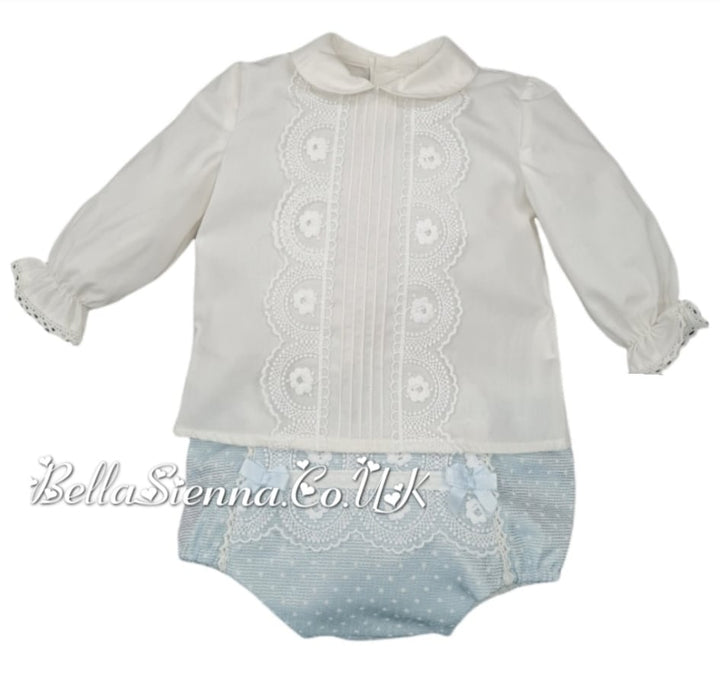 Dolce Petit Baby Girls Jam Pant Set With Matching Bib