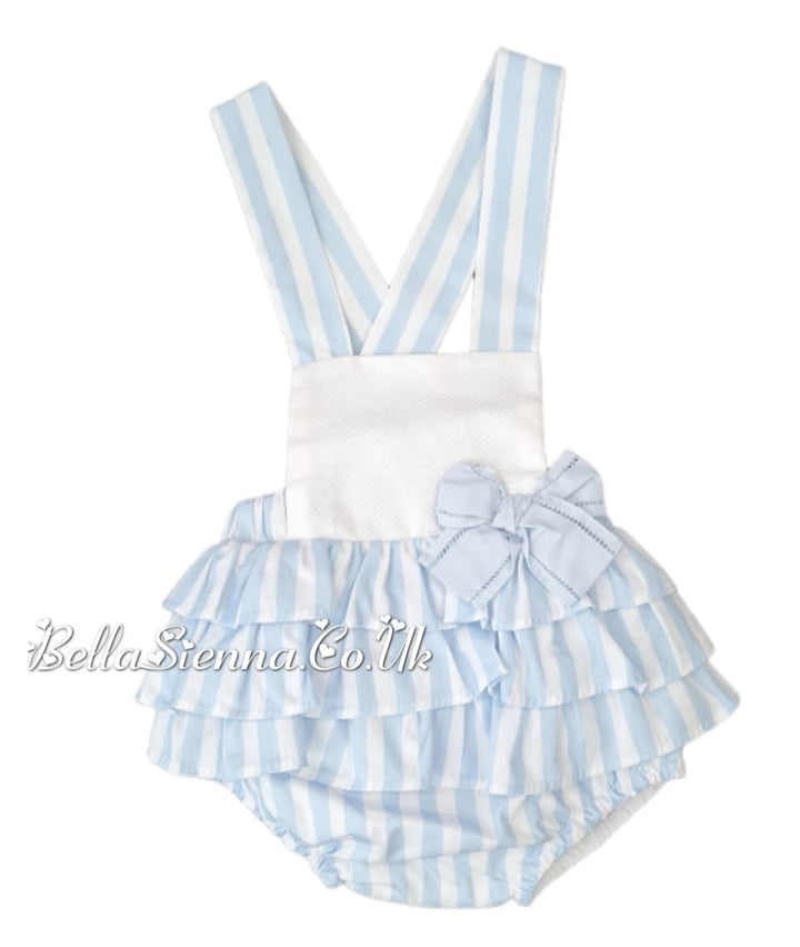 Yoedu Girls Strappy Romper With Frills & Bow - 0806