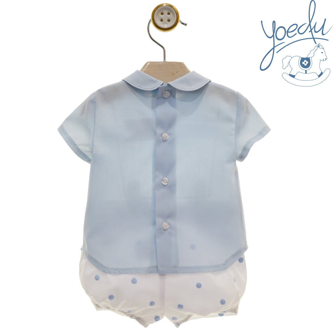 Yoedu Boys Blue & White Two Piece Set - 0023