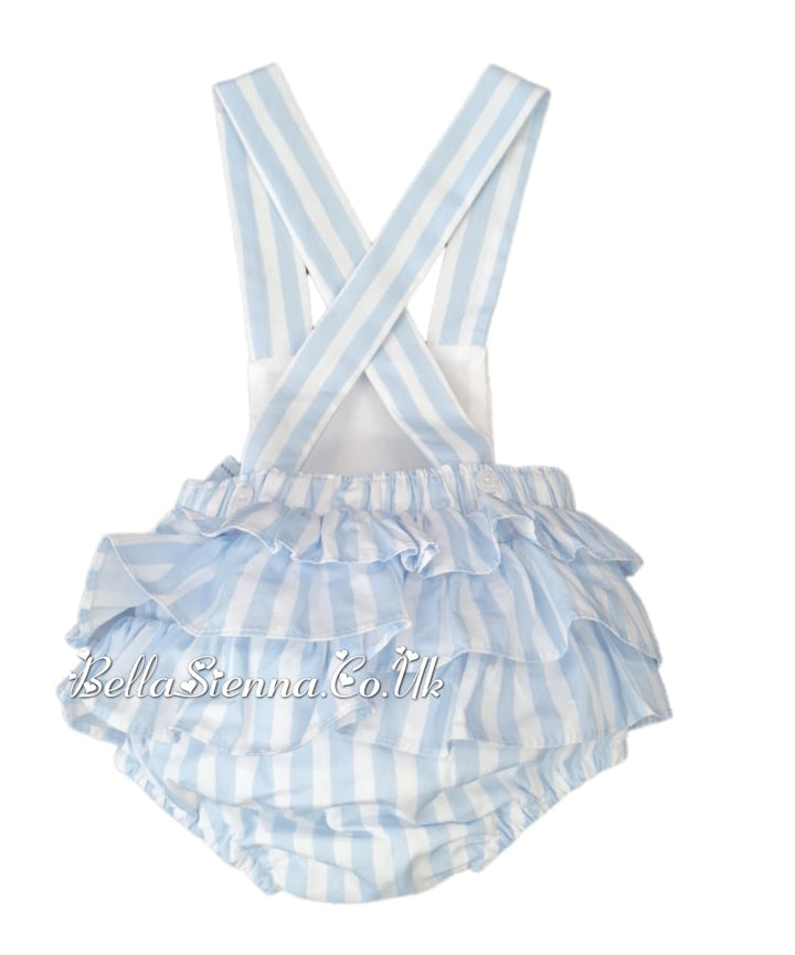 Yoedu Girls Strappy Romper With Frills & Bow - 0806