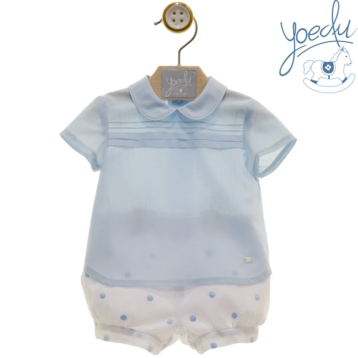 Yoedu Boys Blue & White Two Piece Set - 0023
