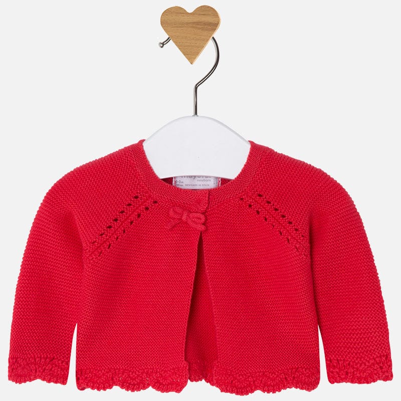 Mayoral Knitted red cardigan baby girl 325