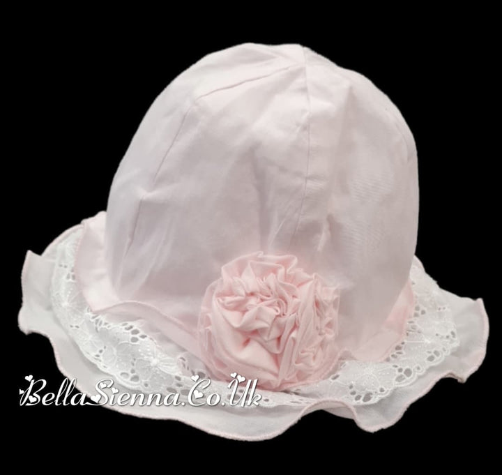 Dani By Sarah Louise Pink Sun hat With Ties - D09590P