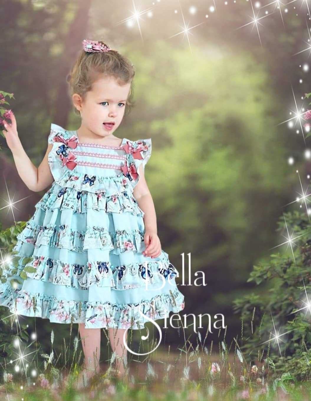 La Marquesita Real Girls Butterfly Puffball Dress