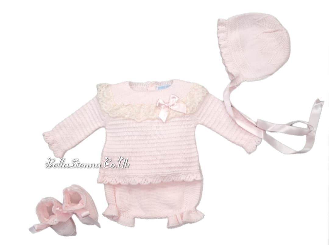 Mac Ilusion Cream Four Piece Set With Lace Detail - 8634