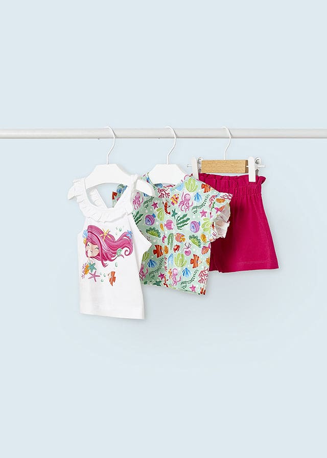Mayoral Baby Girls Three Piece Short Set 1278