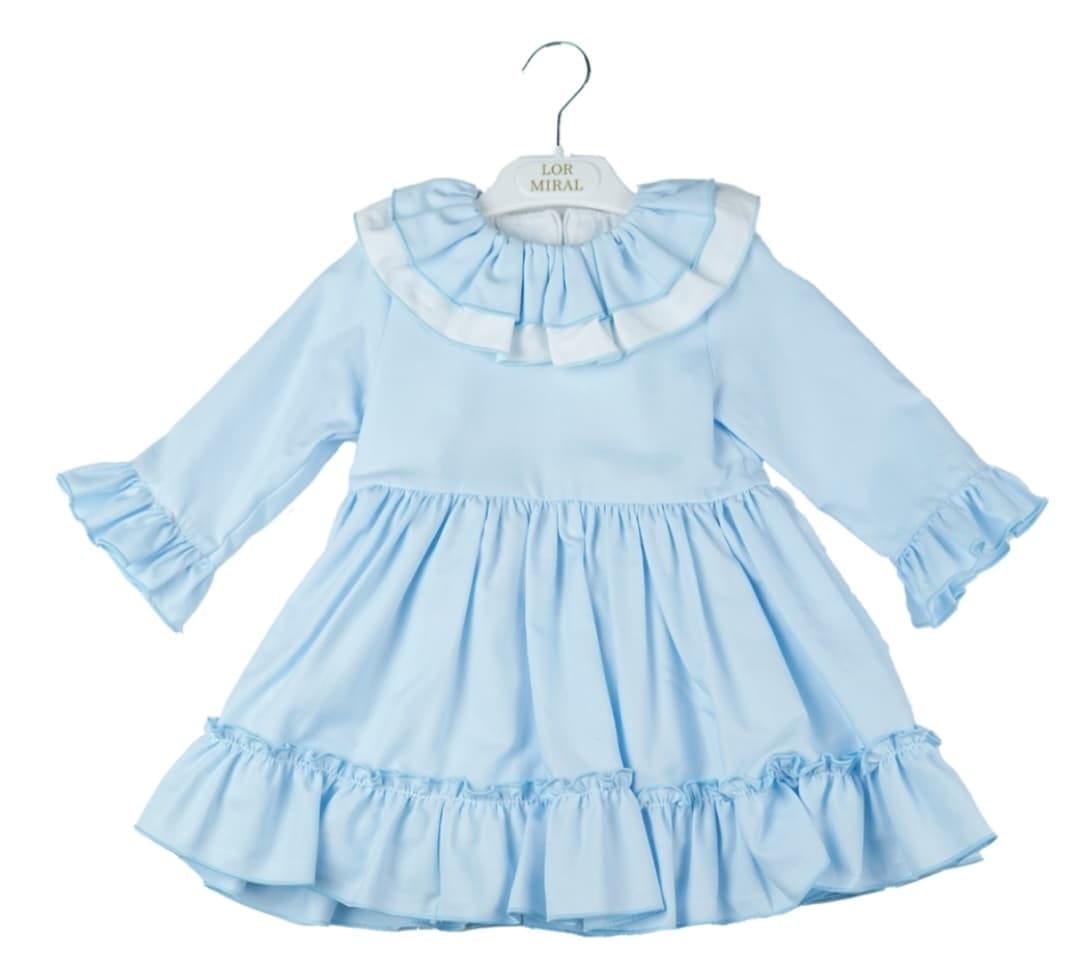 Lor Miral - Eva Class Girls Ruffle Dress - 22404 - Blue