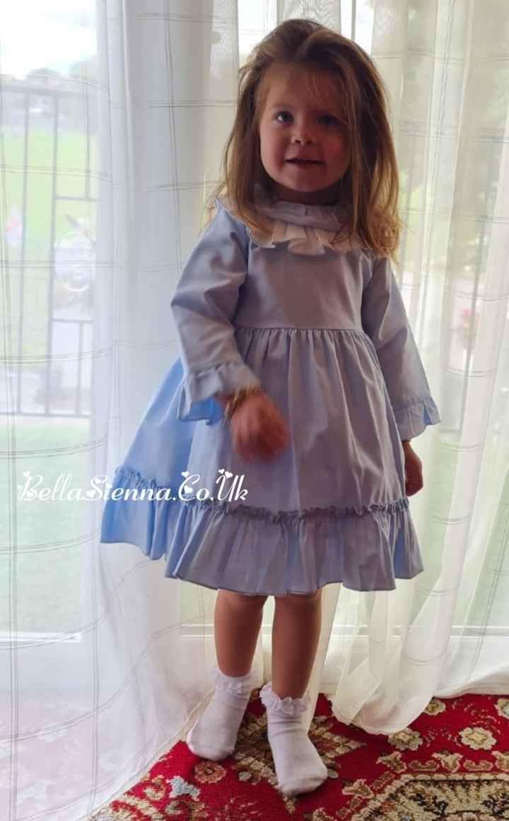 Lor Miral - Eva Class Girls Ruffle Dress - 22404 - Blue