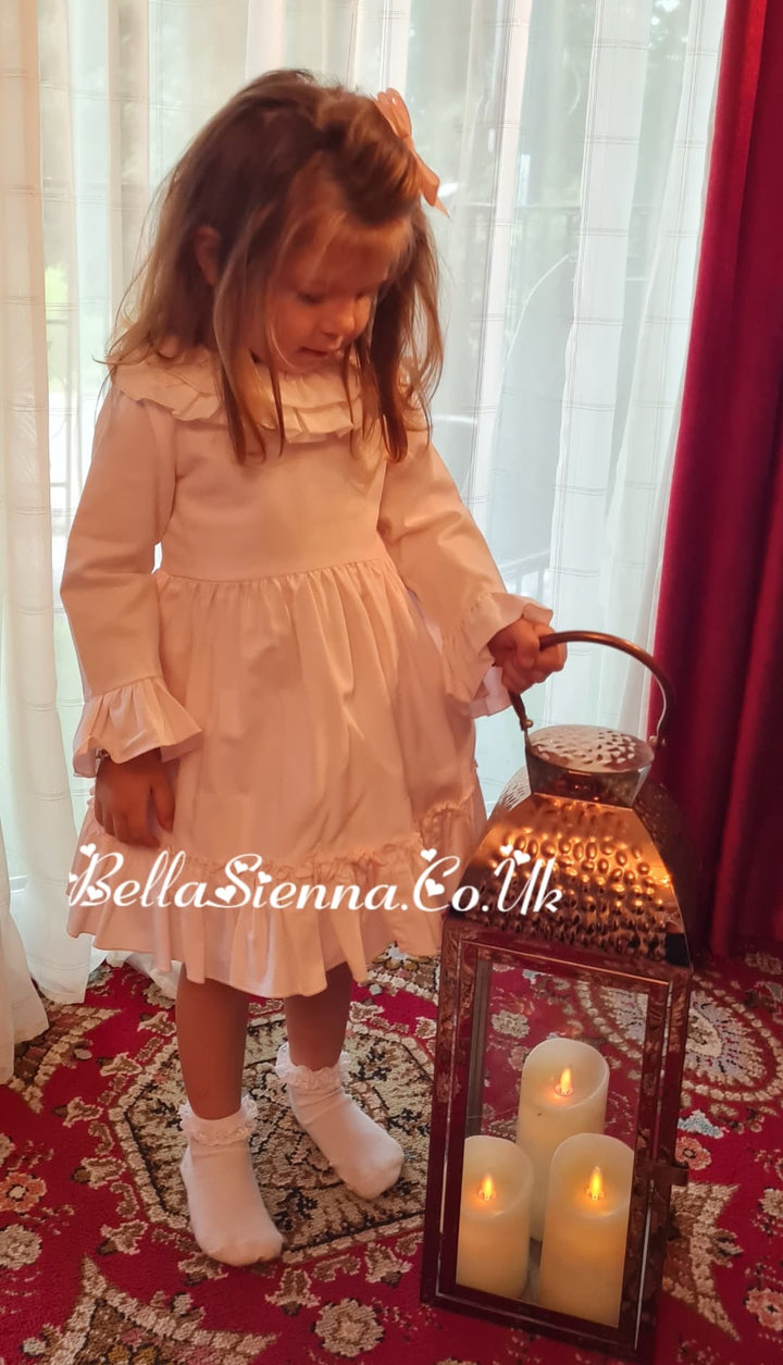 Lor Miral - Eva Class Girls Ruffle Dress - 22404 - PINK