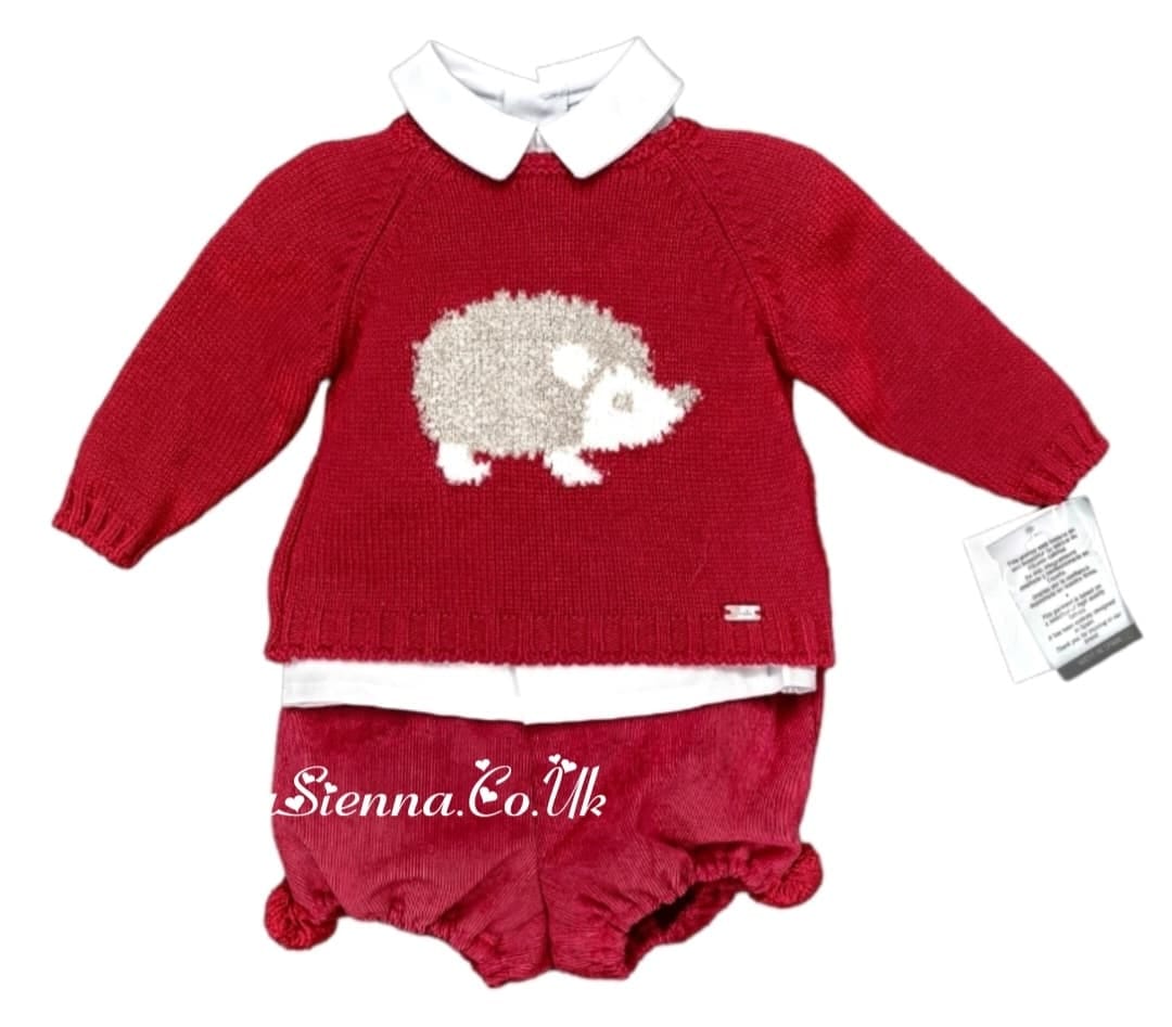 Yoedu 3 Piece Unisex Hedgehog Set In Red 0201