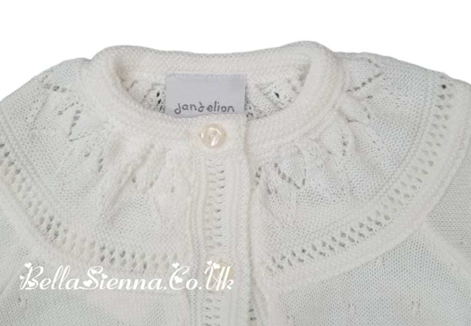 Dandelion Baby Girls White Cardigan A3804
