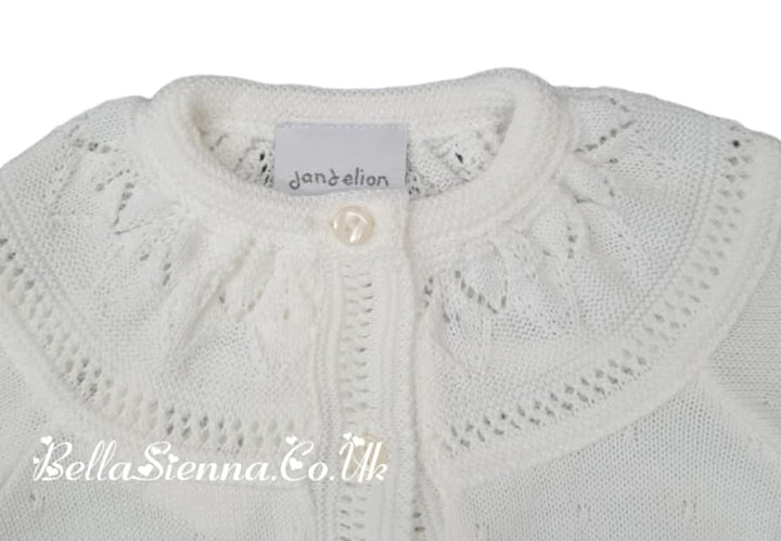 Dandelion Baby Girls White Cardigan A3804