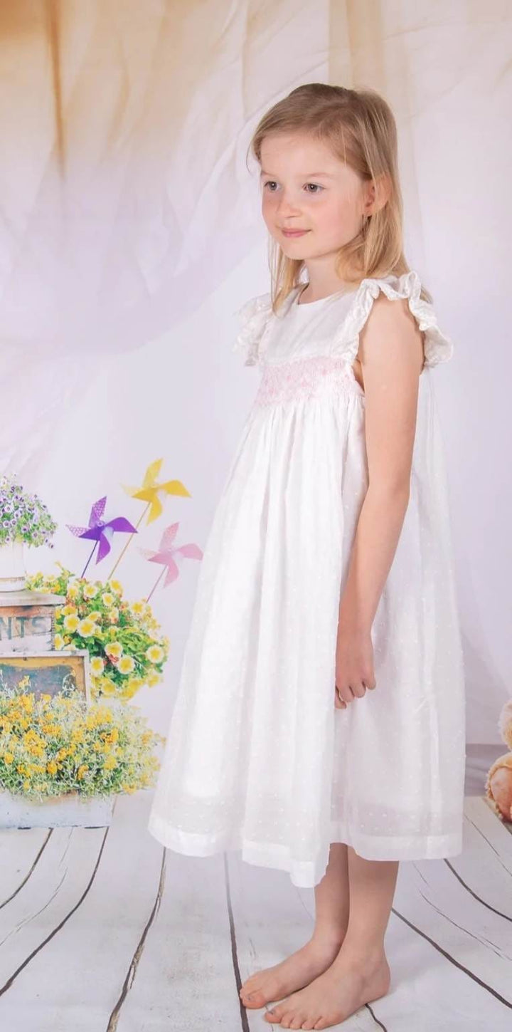 Beau Kid Traditional Girls Smocked Nightdress And Dressing Gown Set