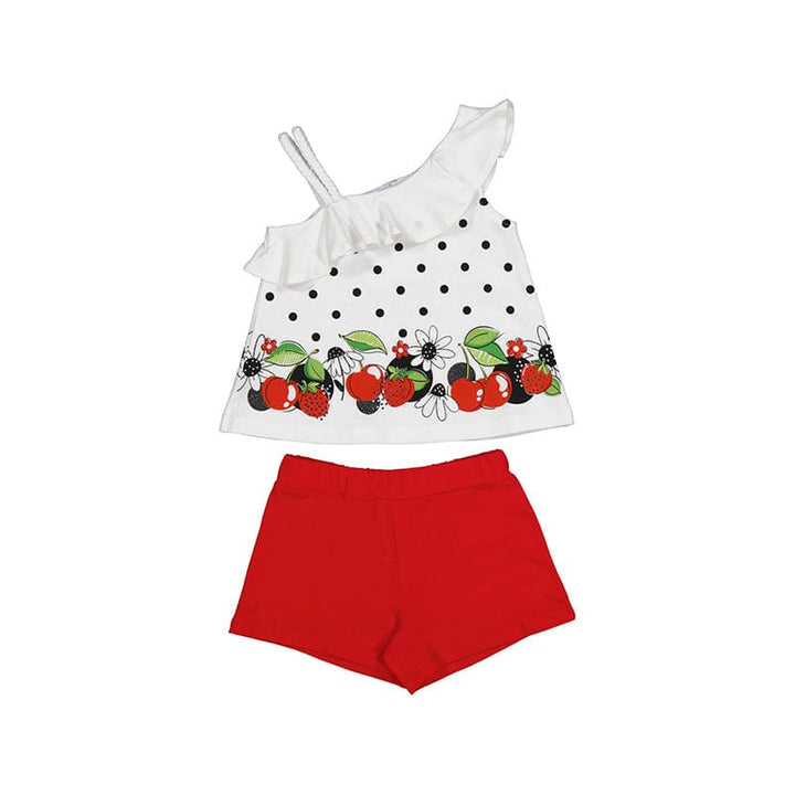 Mayoral Girls Strawberry & Cherry Short Set  - 3218