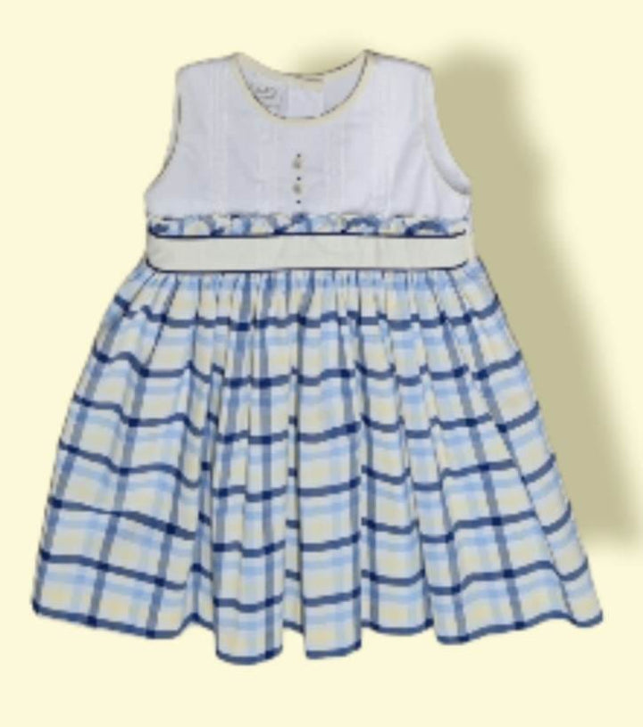 Pretty Originals Girls Summer Check Dress And Matching Headband BD01944