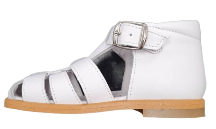 Pretty Originals Boys White Box Leather Sandals - UP00255