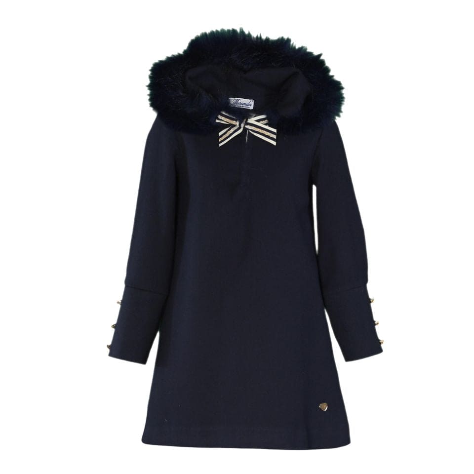 Miranda Hooded Jumper Dress With Faux Fur Hood 0352/V