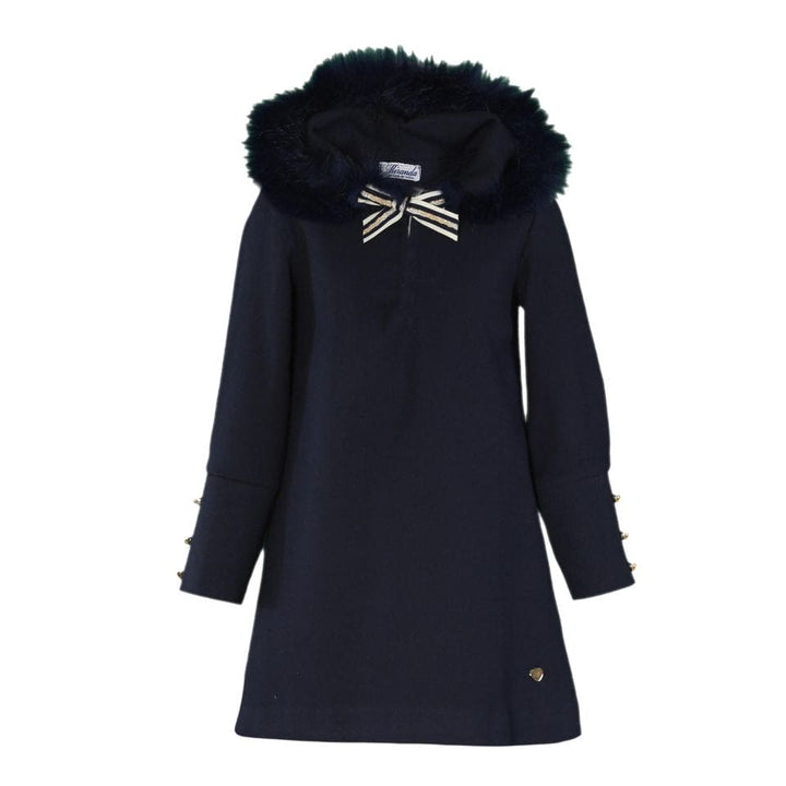 Miranda Hooded Jumper Dress With Faux Fur Hood 0352/V