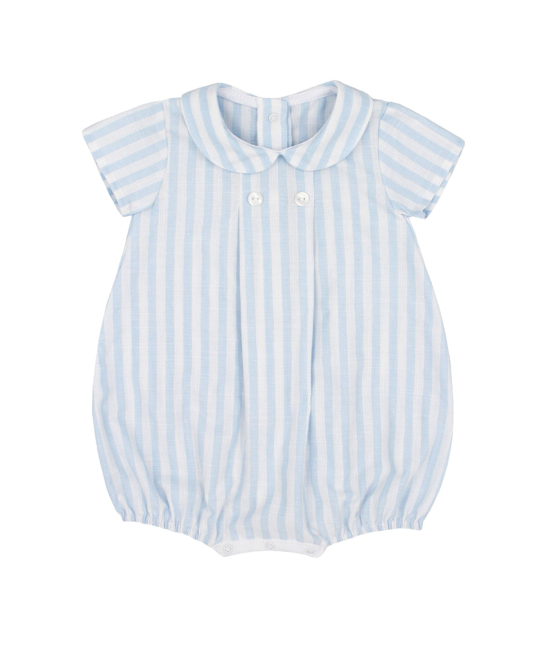 Rapife Boys Light Blue & White Stripe Romper - 4308