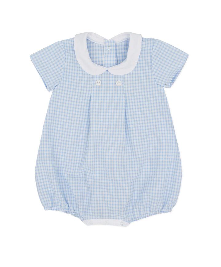 Rapife Boys Blue & White Check Romper - 4408