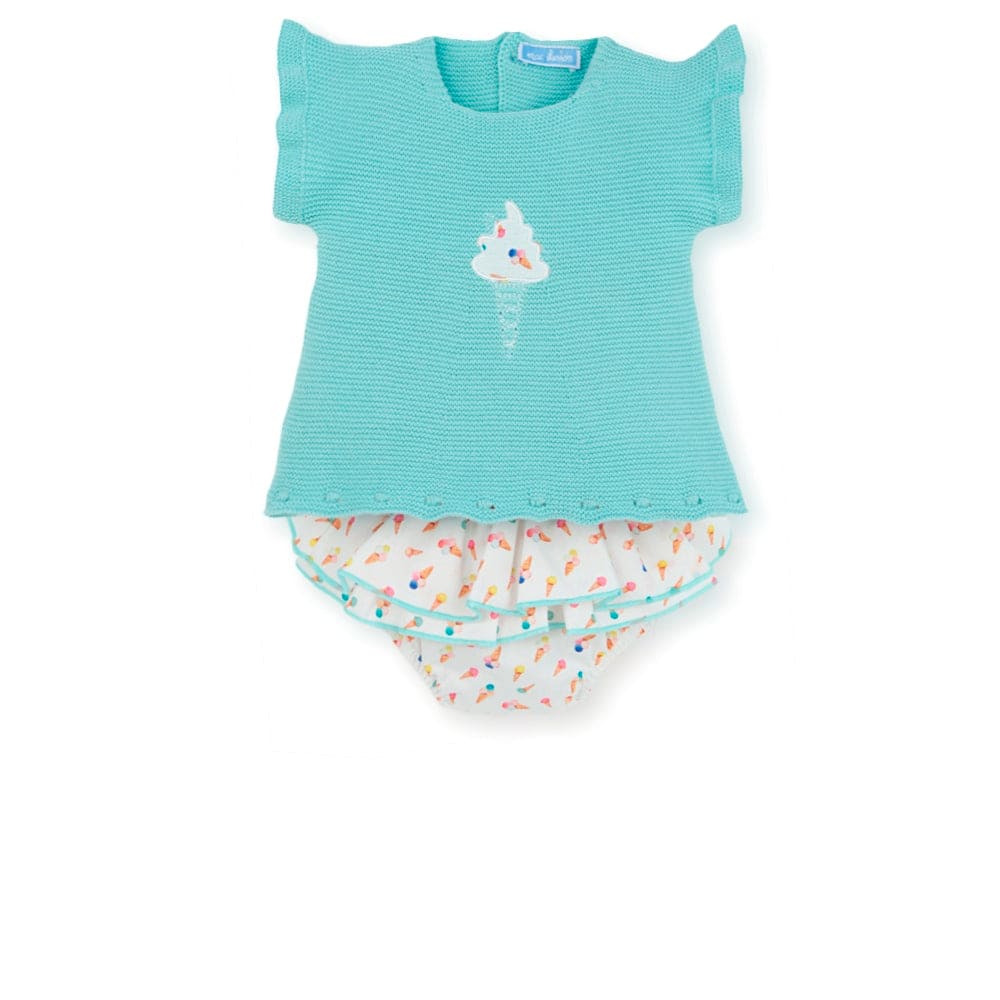 Mac Ilusion Cute Ice Cream Print Two Piece Outfit - 8428