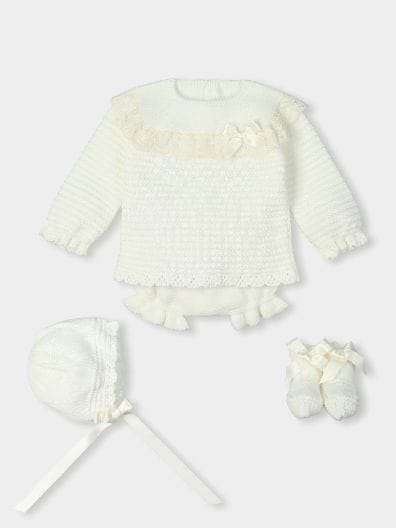 Mac Ilusion Cream Four Piece Set With Lace Detail - 8634