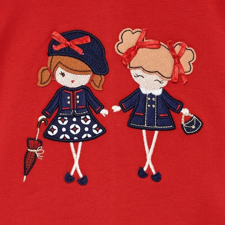 Mayoral Jersey dress with applique for baby girl