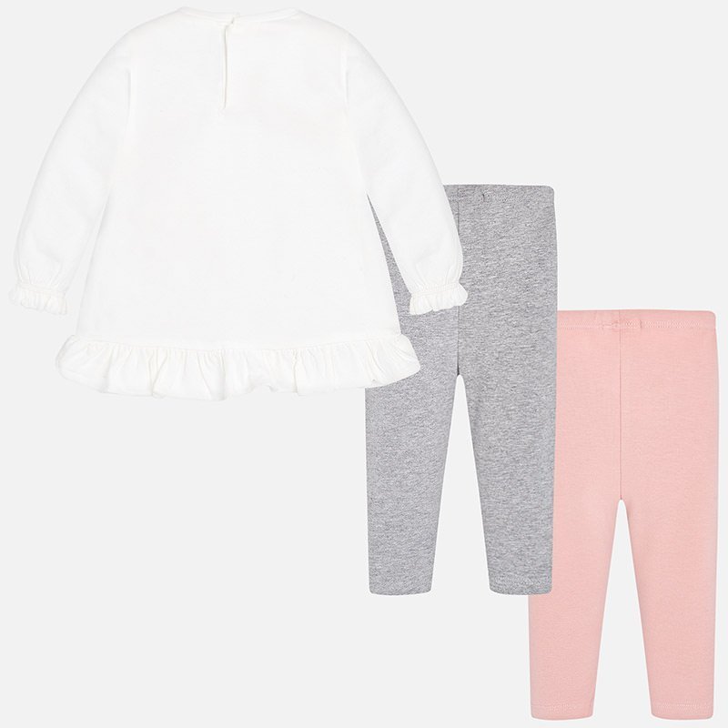 Mayoral Set with 2 leggings for baby girl 2798 plata vig