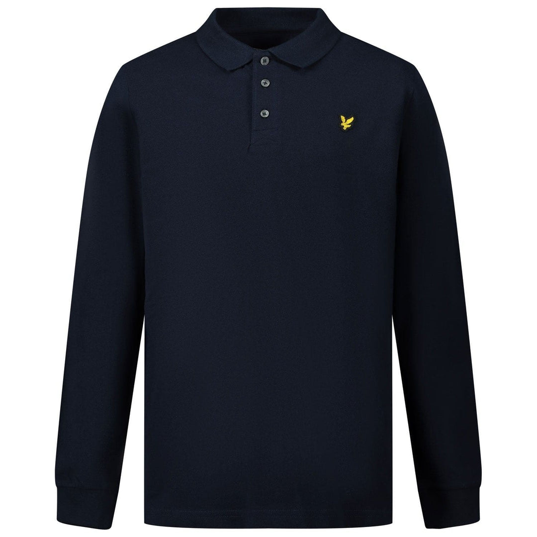 Lyle & Scott Long Sleeved Polo Shirt - LSC0084 - NAVY BLAZER