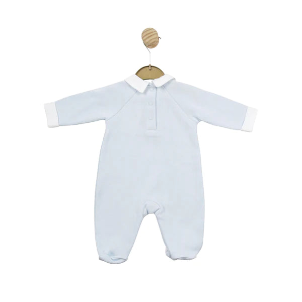 Mintini Boys Baby Blue Rocking Horse - All In One - Babygrow - MB5040