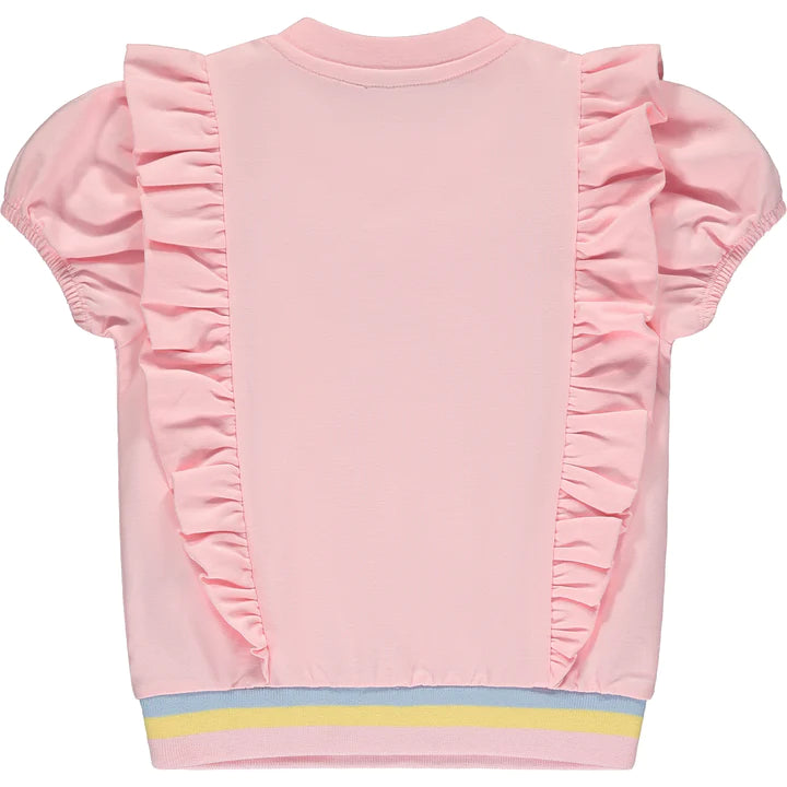 A Dee Pink Sweatshirt Shorts Set - S232509 - VERA