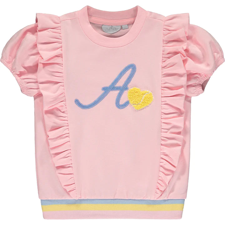 A Dee Pink Sweatshirt Shorts Set - S232509 - VERA