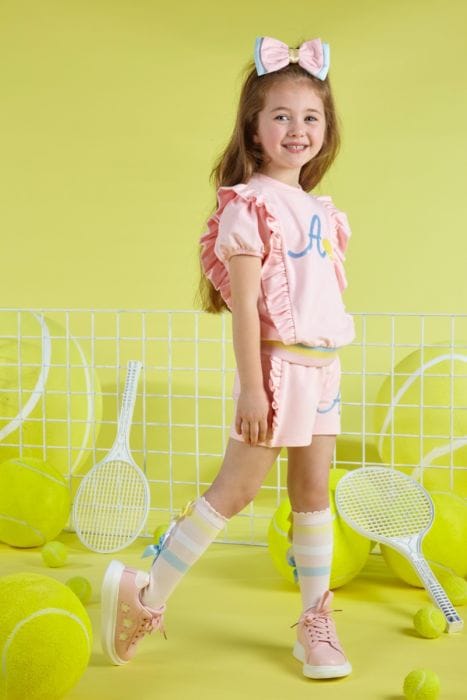 A Dee Viola Triple Bow Knee Socks - S23910