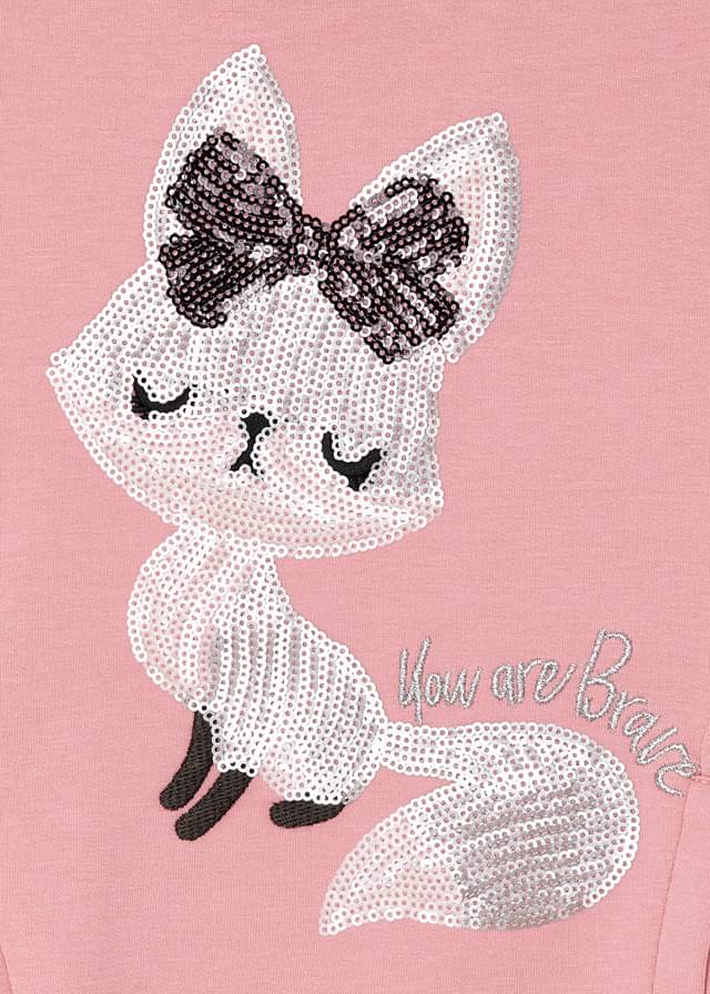 Mayoral Appliqué pink sequin tracksuit for girl 4840