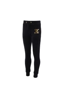 Juicy Couture Black Velour Joggers & Zip Through Jacket With Gold Detail