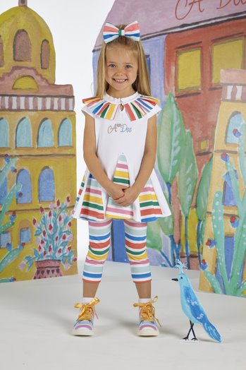 A Dee Stripe Bow Hairclip - S231905 - URENNA