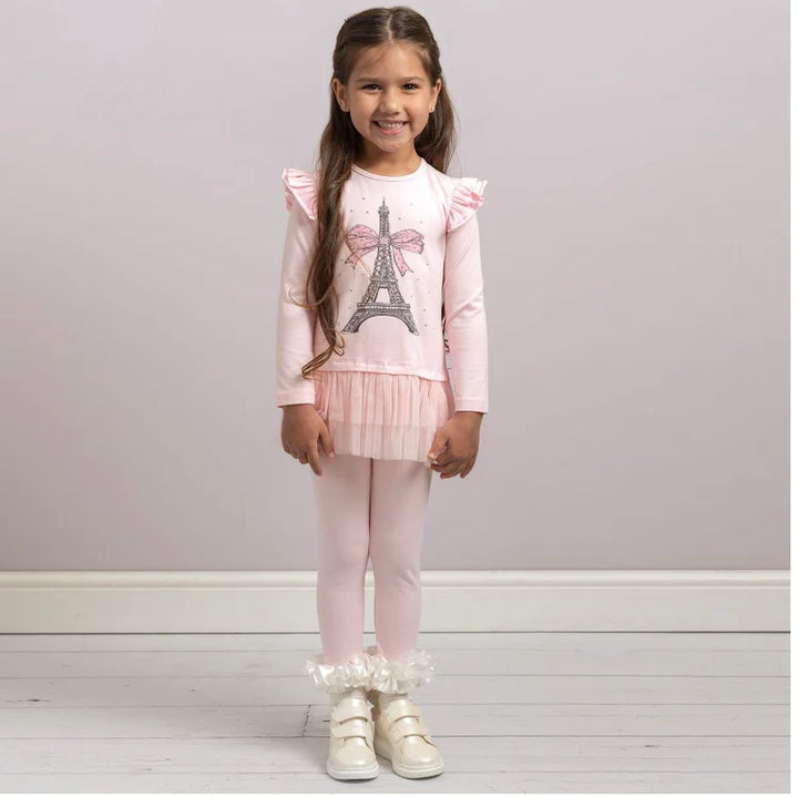 Caramelo Kids Diamante Paris Leggings Set - 011435 - Pink
