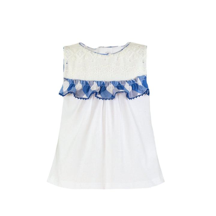 Miranda Blue & White Skirt & Top Set - 238