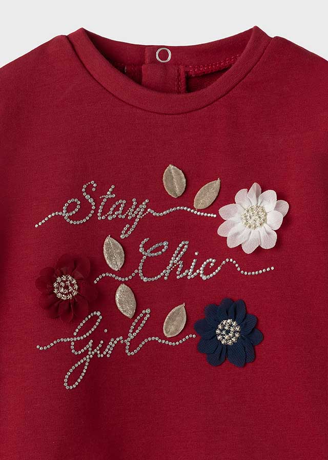 Mayoral Younger Baby/Girls Leggings Set - Red & Navy - 2715