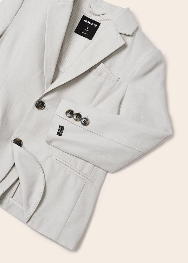 Mayoral Boys Beige Linen jacket 3452