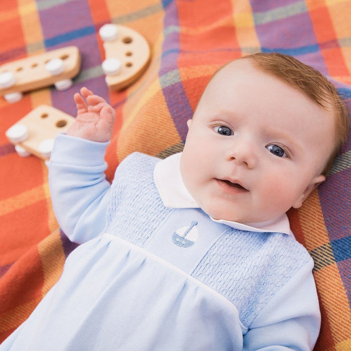 Dandelion Little Boat Smocked Sleepsuit AV2439