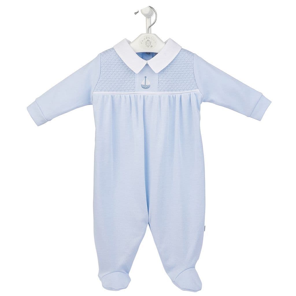 Dandelion Little Boat Smocked Sleepsuit AV2439